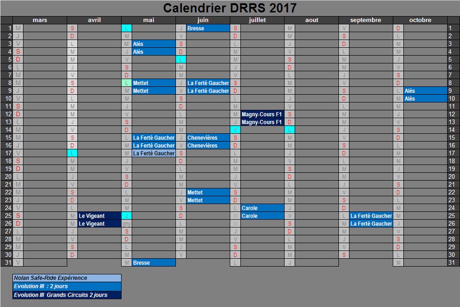 calendrier 2017