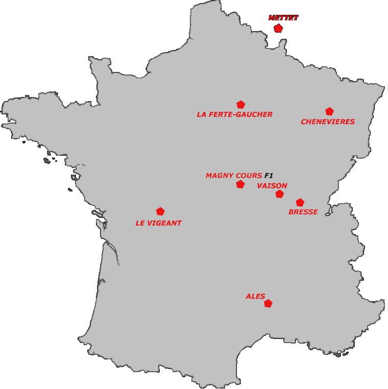 Carte des circuits de la de Radigues Rider School (2020)