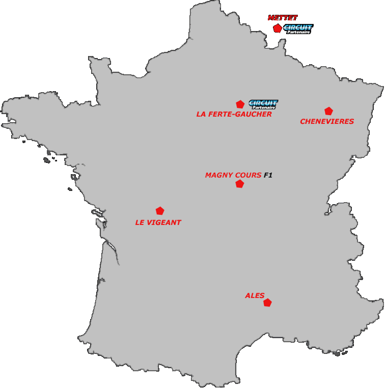 Carte des circuits de la de Radigues Rider School (2021)