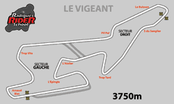 Plan du circuit du Val de vienne au Vigeant